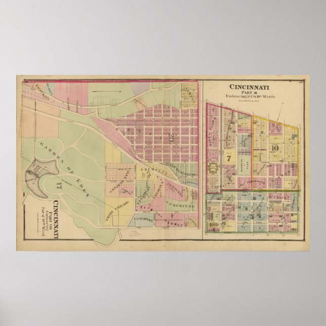 Póster Cincinnati, Ohio 4 (Frente)