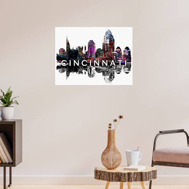 Póster Cincinnati, Ohio en grafiti (Salón 3)