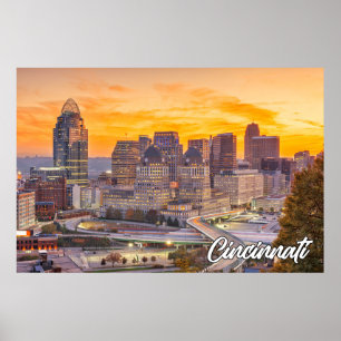 Póster Cincinnati, Ohio, Estados Unidos