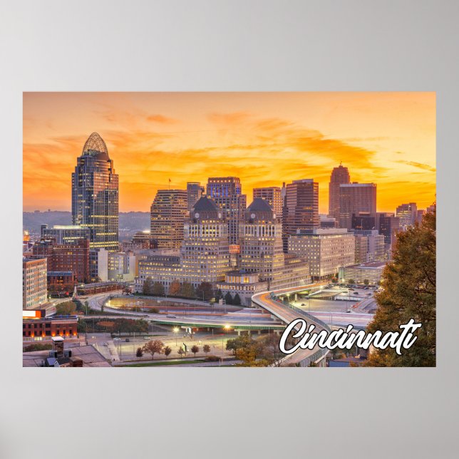 Póster Cincinnati, Ohio, Estados Unidos (Frente)