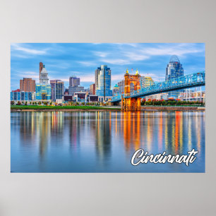 Póster Cincinnati, Ohio, Estados Unidos