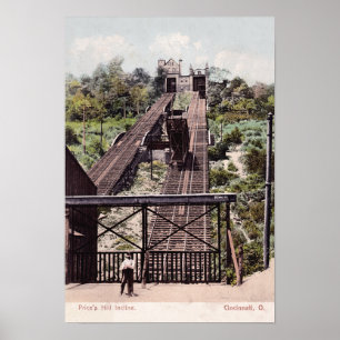 Póster Cincinnati Ohio Price's Hill Incline
