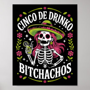 Póster Cinco De Drinko Achos Cinco De Mayo Fiesta Mexican