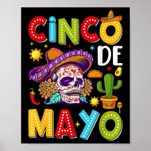 Póster Cinco De Mayo Camisa Vestido Fiesta Mexicano 5 De