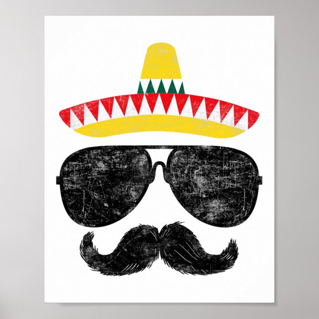 Póster Cinco de Mayo Camisetas Fiestas graciosos Cinco de (Frente)