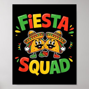 Póster Cinco de mayo divertida fiesta squad party para ho