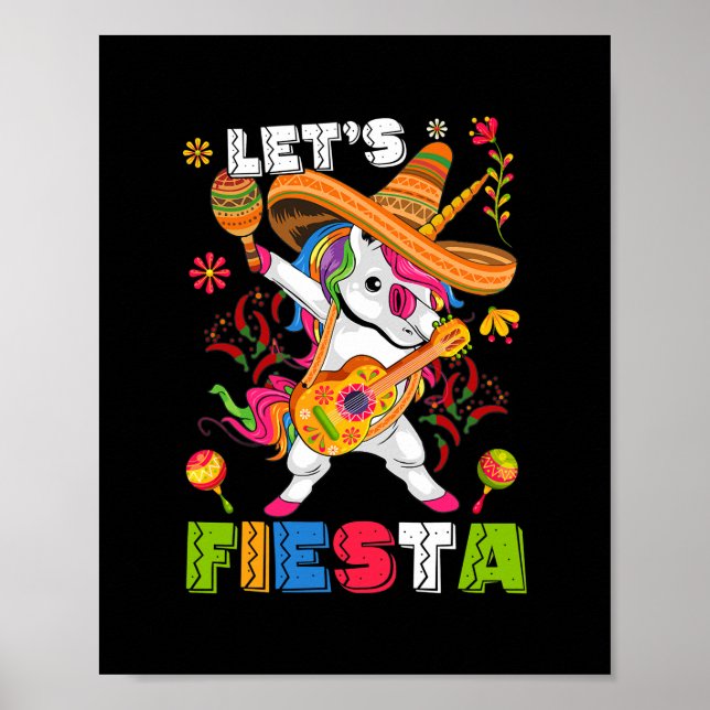 Póster Cinco De Mayo Fiesta Bailando en México (Frente)