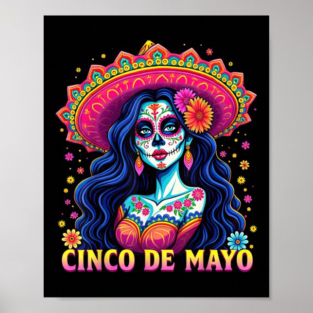 Póster Cinco de mayo Fiesta de Fiesta mexicana 5 de mayo (Frente)