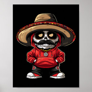 Póster Cinco De Mayo Fiesta Fiesta de Esqueleto de México