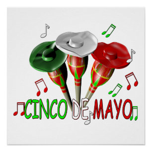 Póster Cinco de mayo, fiesta mexicana