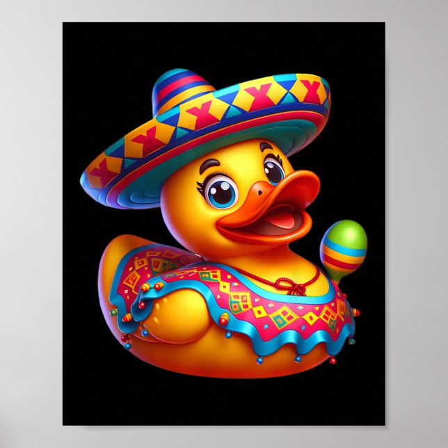 Póster Cinco de Mayo Fiesta mexicano de Fiesta de Sombrer (Frente)