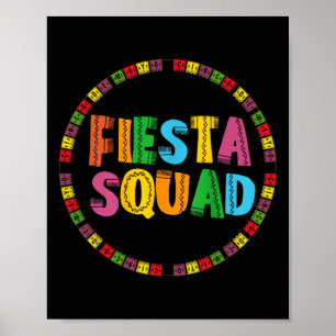 Póster Cinco De Mayo Fiesta Squad divertidos vamos a Fies