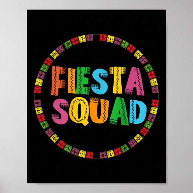 Póster Cinco De Mayo Fiesta Squad divertidos vamos a Fies (Frente)