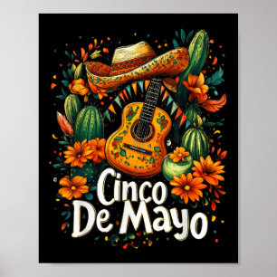 Póster Cinco De Mayo - Funny mexicana Poncho Fiesta Fiest