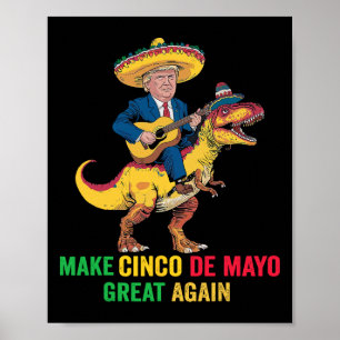 Póster Cinco De Mayo grandes nuevamente Trump con parte d