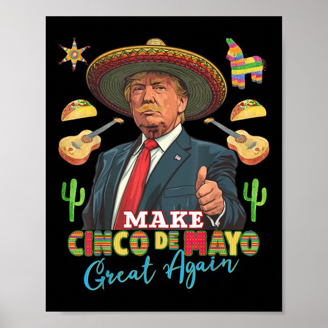 Póster Cinco de mayo hacen que el cinco de mayo vuelva a  (Frente)
