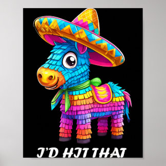 Póster Cinco de mayo ideas divertidas golpea esa piñata h