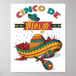 Póster Cinco De Mayo Illustration, 1/2