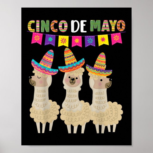 Póster Cinco De Mayo Llama Fiesta Ultimate Fiesta Vibe Ma (Frente)
