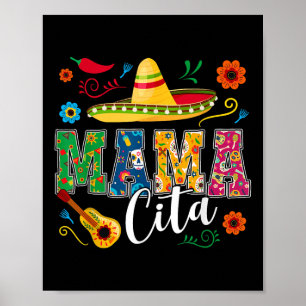 Póster Cinco De Mayo Mamacita Flor Mama Cita Mexicana