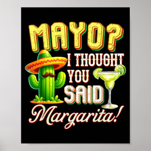Póster Cinco de mayo mayo pensé que dijiste margarita cac