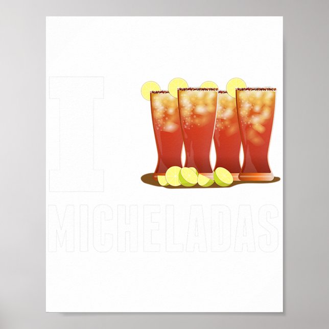 Póster Cinco De Mayo Me Encanta El Alcohol Mexicano Miche (Frente)