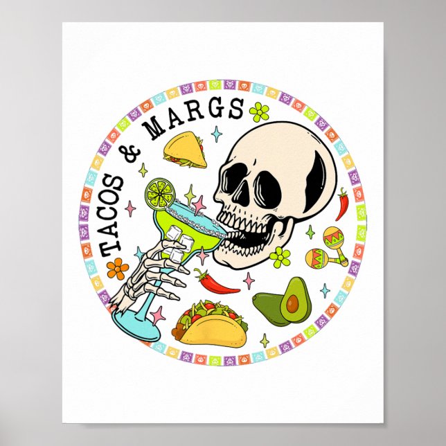 Póster Cinco De Mayo Tacos Y Margs Fiesta De Fiesta Mexic (Frente)