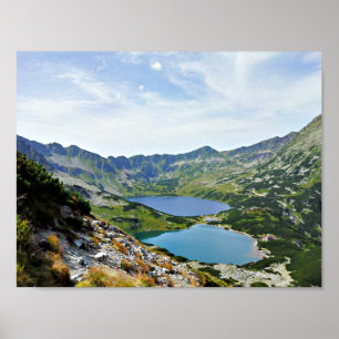 Póster Cinco Estanques Polacos en el Valle de Tatras
