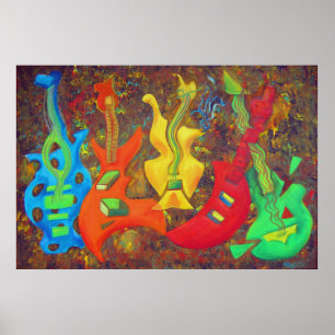 PÓSTER CINCO GUITARRAS