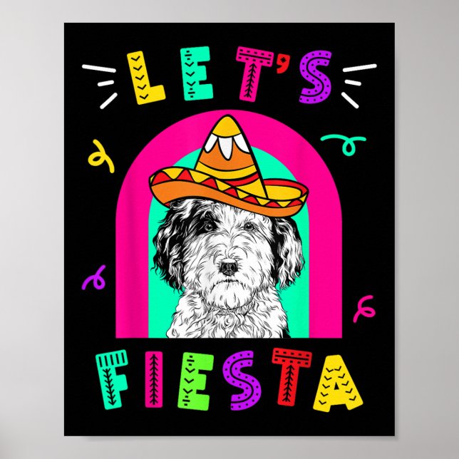 Póster Cinco perros de mayo vamos a Fiesta Camisa 5 de Ma (Frente)