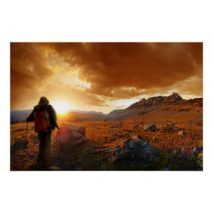 Póster Cincuenta atalunas de montaña - Parque nacional de