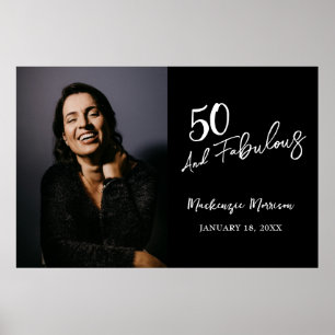 Póster Cincuenta y Fabuloso Foto Cumpleaños 50