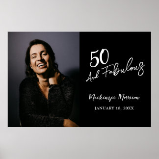Póster Cincuenta y Fabuloso Foto Cumpleaños 50