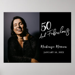 Póster Cincuenta y Fabuloso Foto Cumpleaños 50