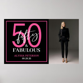 Póster Cincuenta y Fabuloso Foto Cumpleaños 50