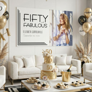 Póster Cincuenta y Fabuloso Foto Cumpleaños 50