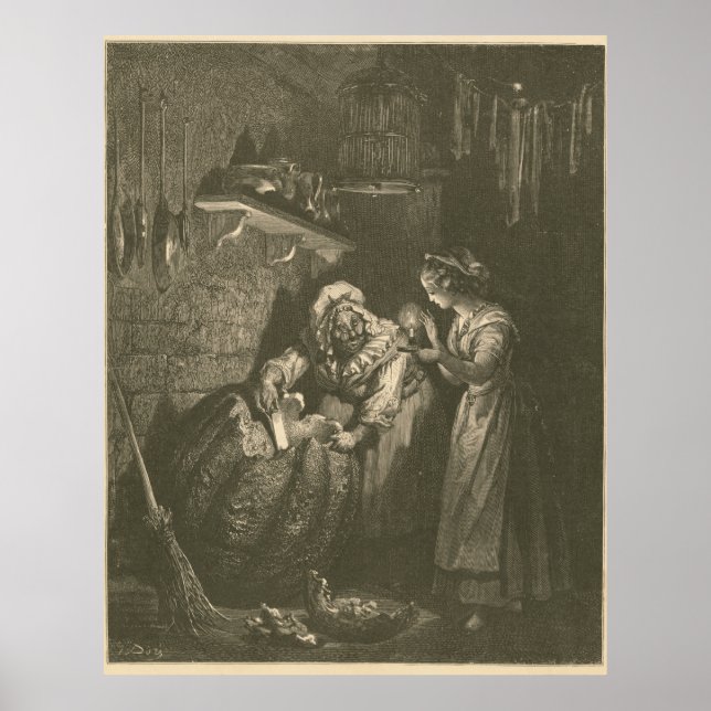 Póster Cinderella Pumpkin - Gustave Doré (Frente)