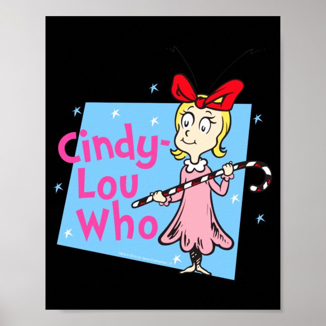 Póster Cindy Lou Who Candy Cane  (Frente)