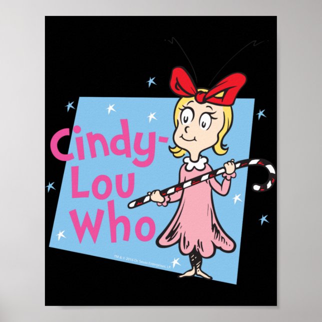 Póster Cindy Lou Who Candy Cane T Shirt  (Frente)