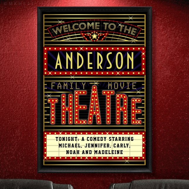 Póster Cine residencial Marquee de Movie Theater | Nombre (Subido por el creador)