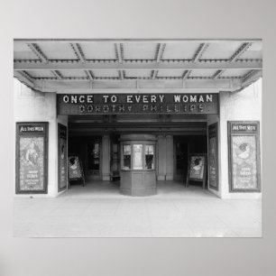 Póster Cine Rialto, 1920. Foto Antigua