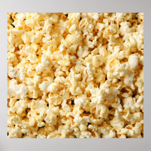 Póster Cinema Popcorn De Fondo Completo.