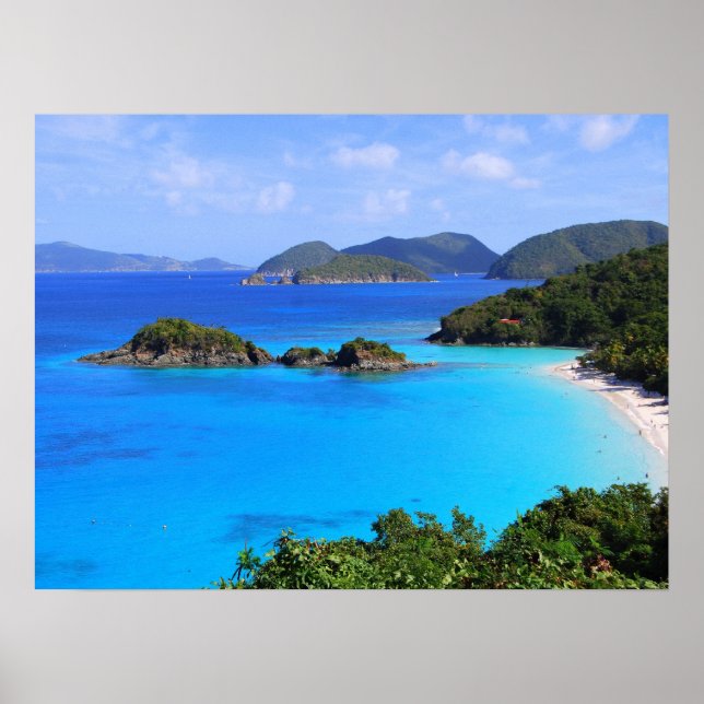 Póster Cinnamon Bay St. John, Islas Vírgenes Estadouniden (Frente)