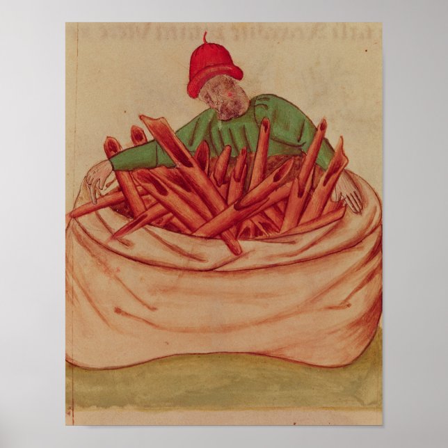 Póster Cinnamon Merchant, from 'Tractatus de Herbis' (Frente)