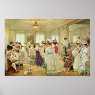 Póster Cinq Heures chez le Couturier Paquin, 1906