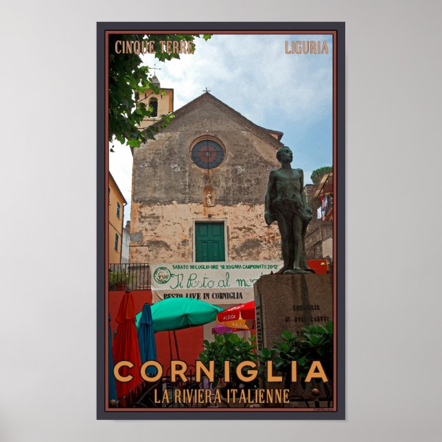 Póster Cinque Terre - Corniglia (Frente)