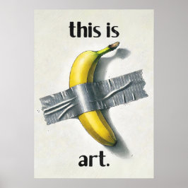 Póster Cinta adhesiva divertida meme de plátano