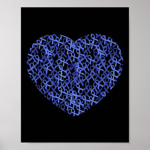 Póster Cinta azul para la sensibilización sobre el cáncer