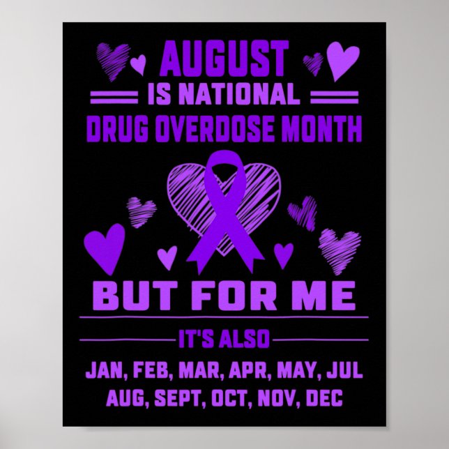 Póster Cinta Cardíaca Junio Es Aviso De Sobredosis Nacion (Frente)