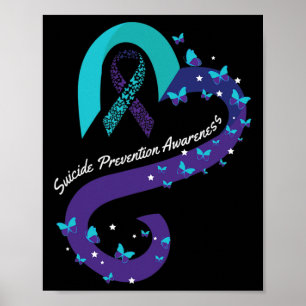 Póster Cinta Cardiopatía Mariposa Suicida Conciencia Ment